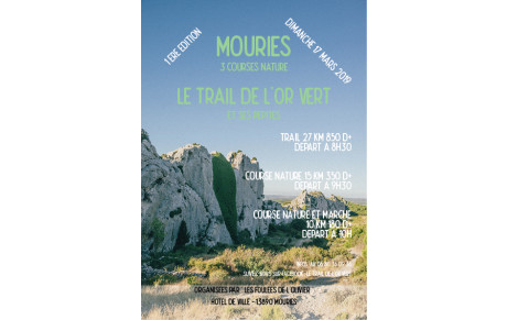 Création de 3 courses nature et une marche le 17 mars 2019 LE TRAIL DE L'OR VERT ET SES PEPITES